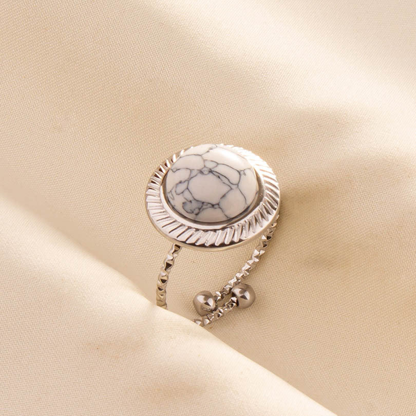 Stainless Steel Ring Titanium Steel Geometric Western Style