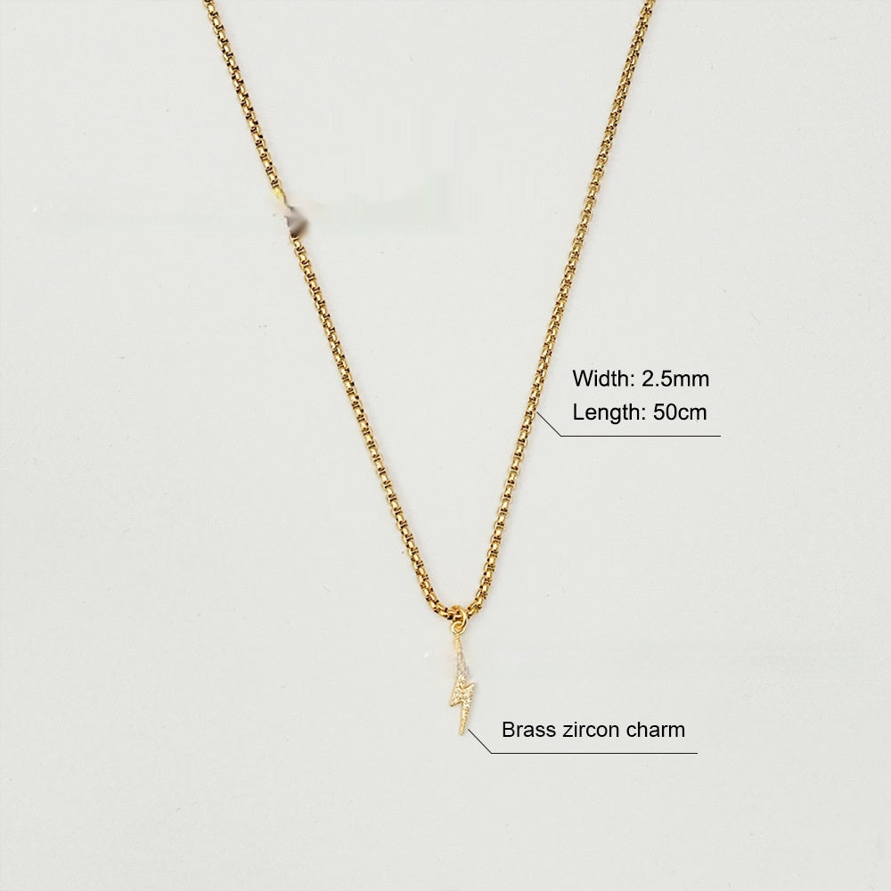18K Gold High Polished Stainless Steel Necklace