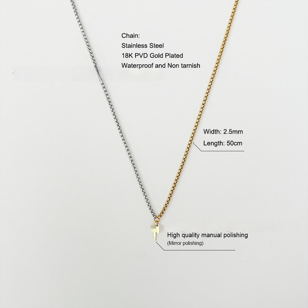 18K Gold High Polished Stainless Steel Necklace
