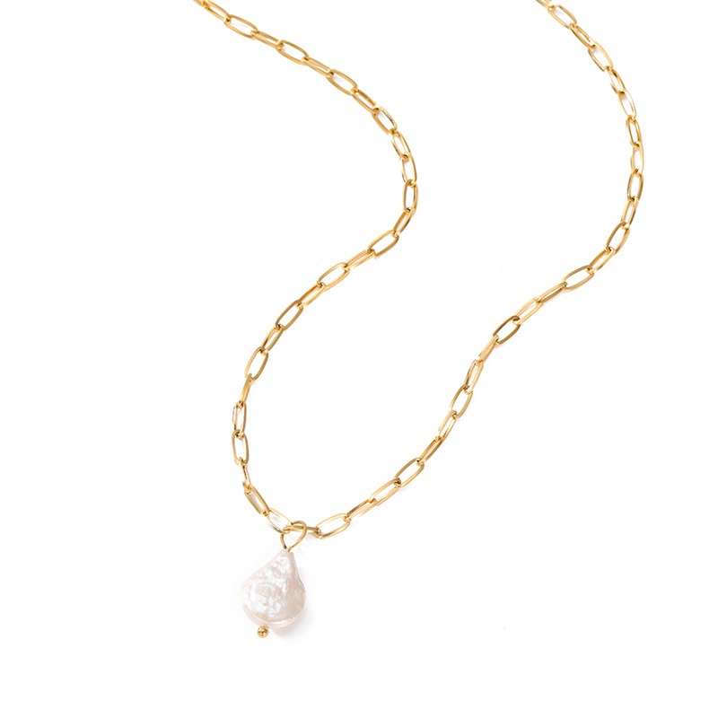 Freshwater Pearl Stainless Steel Necklace