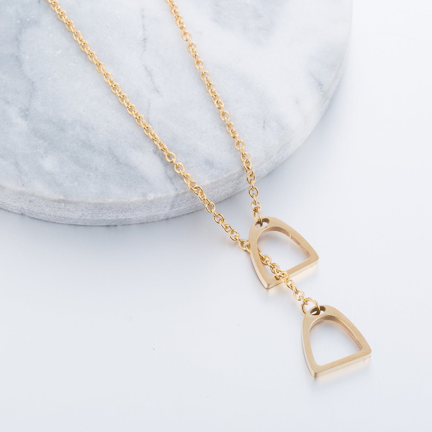 Equestrian Heart Lock Necklace