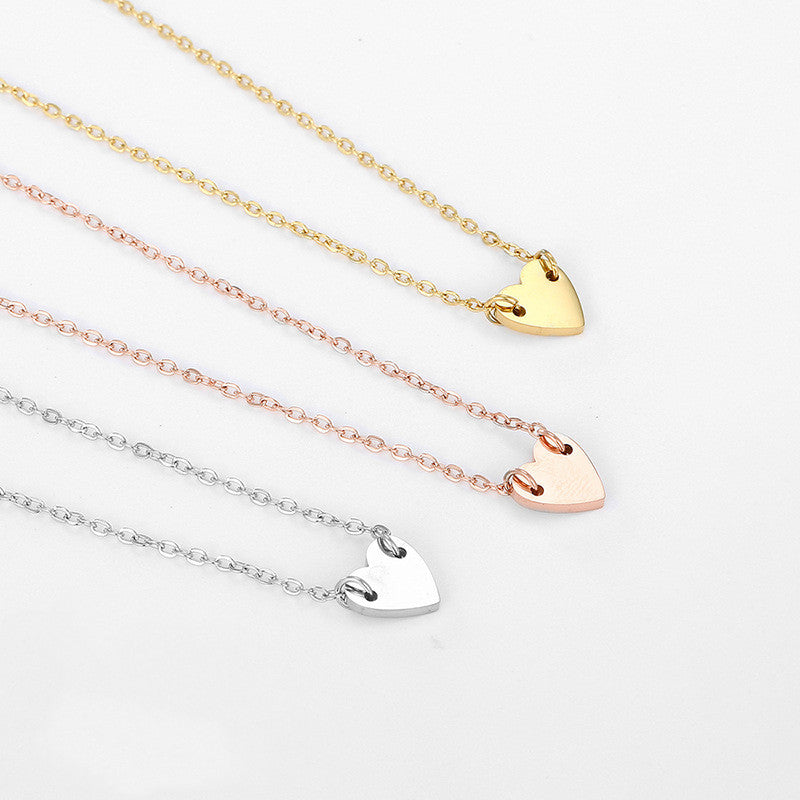 Gold Plated Stainless Steel Heart Necklace