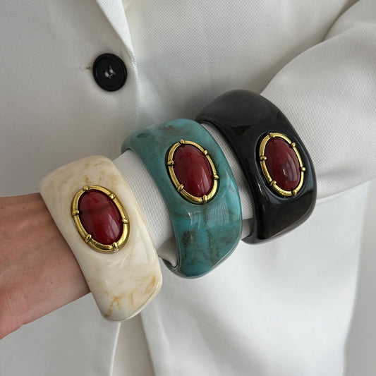 European Western Style Resin Dyed Bracelet For Women