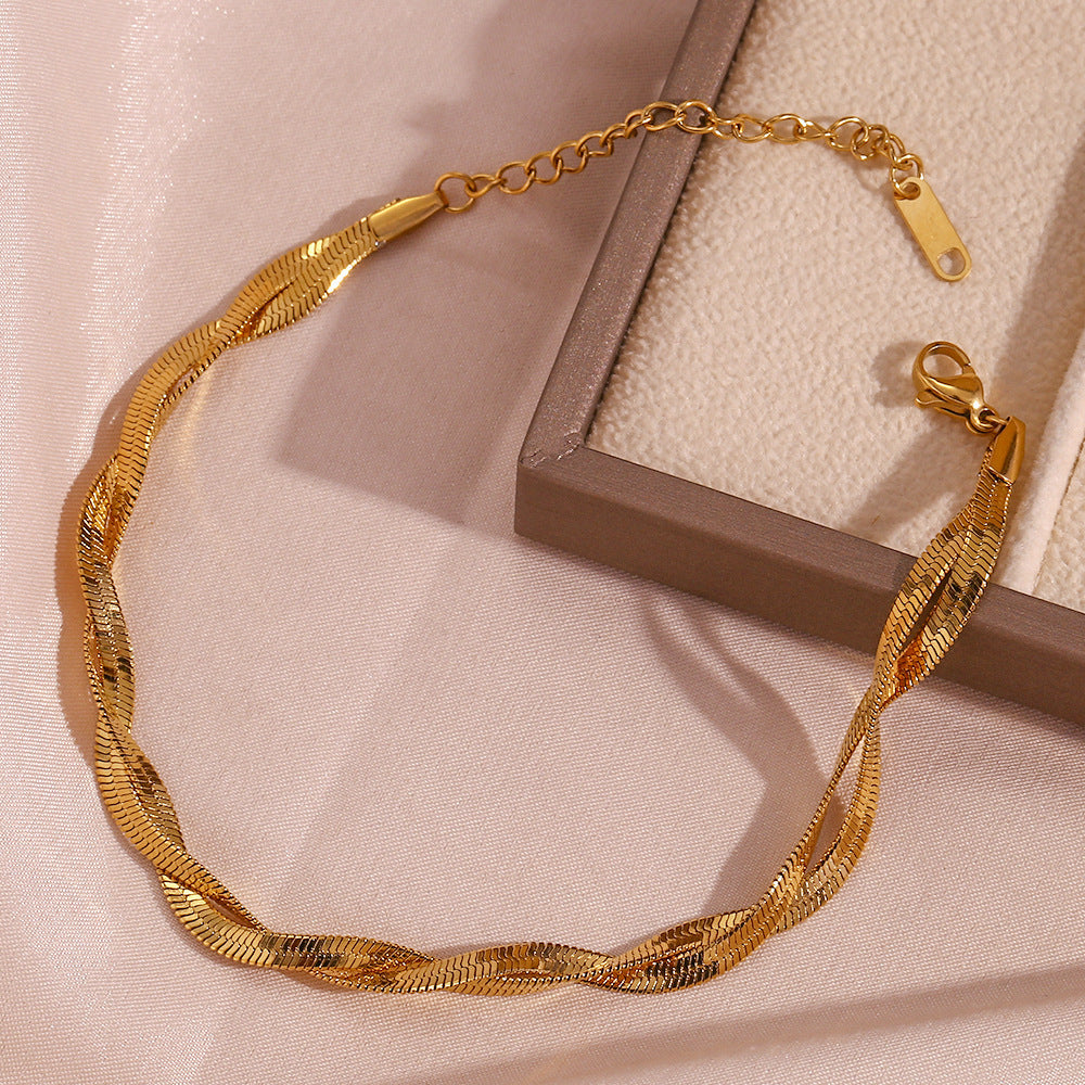Twist Stainless Steel Bracelet – Old Money Chic & Minimal