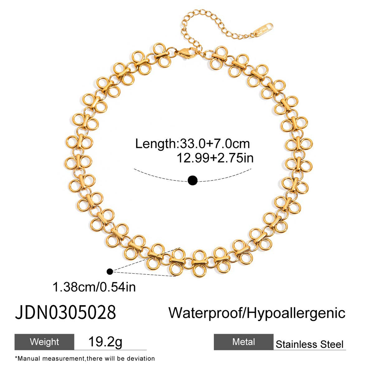 Titanium Steel Four-Leaf Clover Sophisticated Collarbone Chain Titanium Steel Necklace