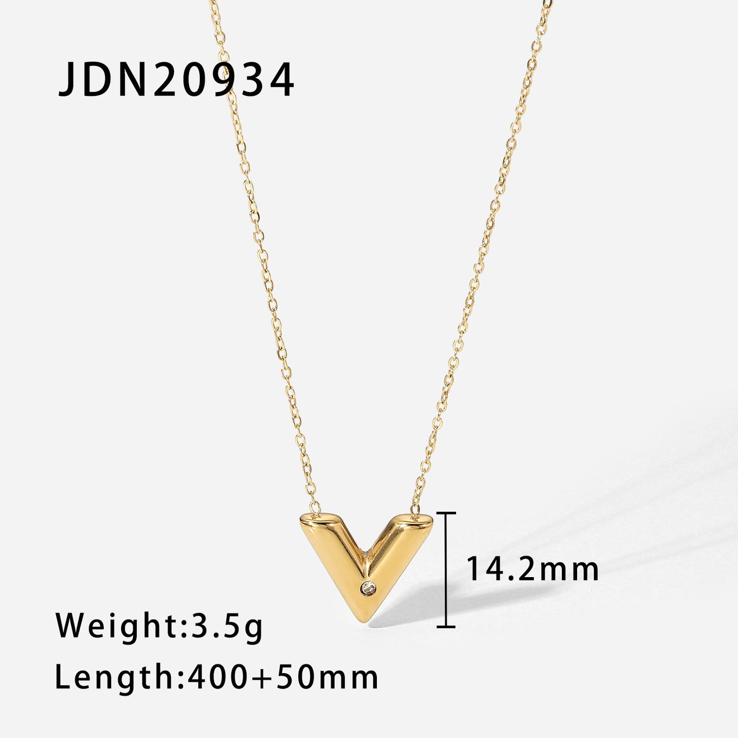 French New Vintage 14K Gold Stainless Steel Necklace