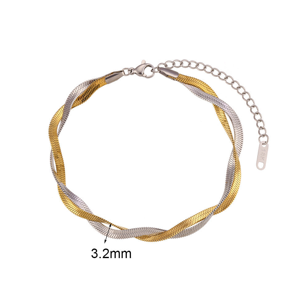 Twist Stainless Steel Bracelet – Old Money Chic & Minimal