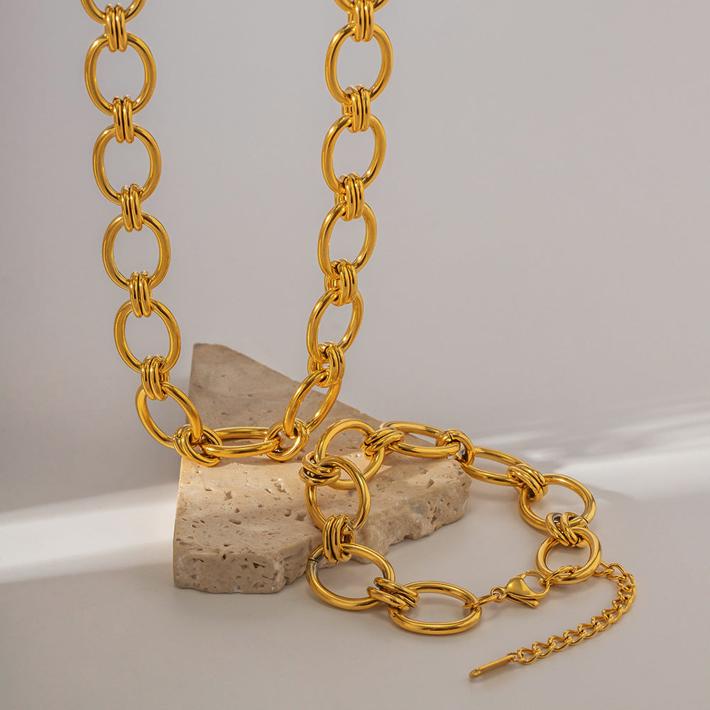 Chunky Thick Chain Bracelet – Waterproof Stainless Steel