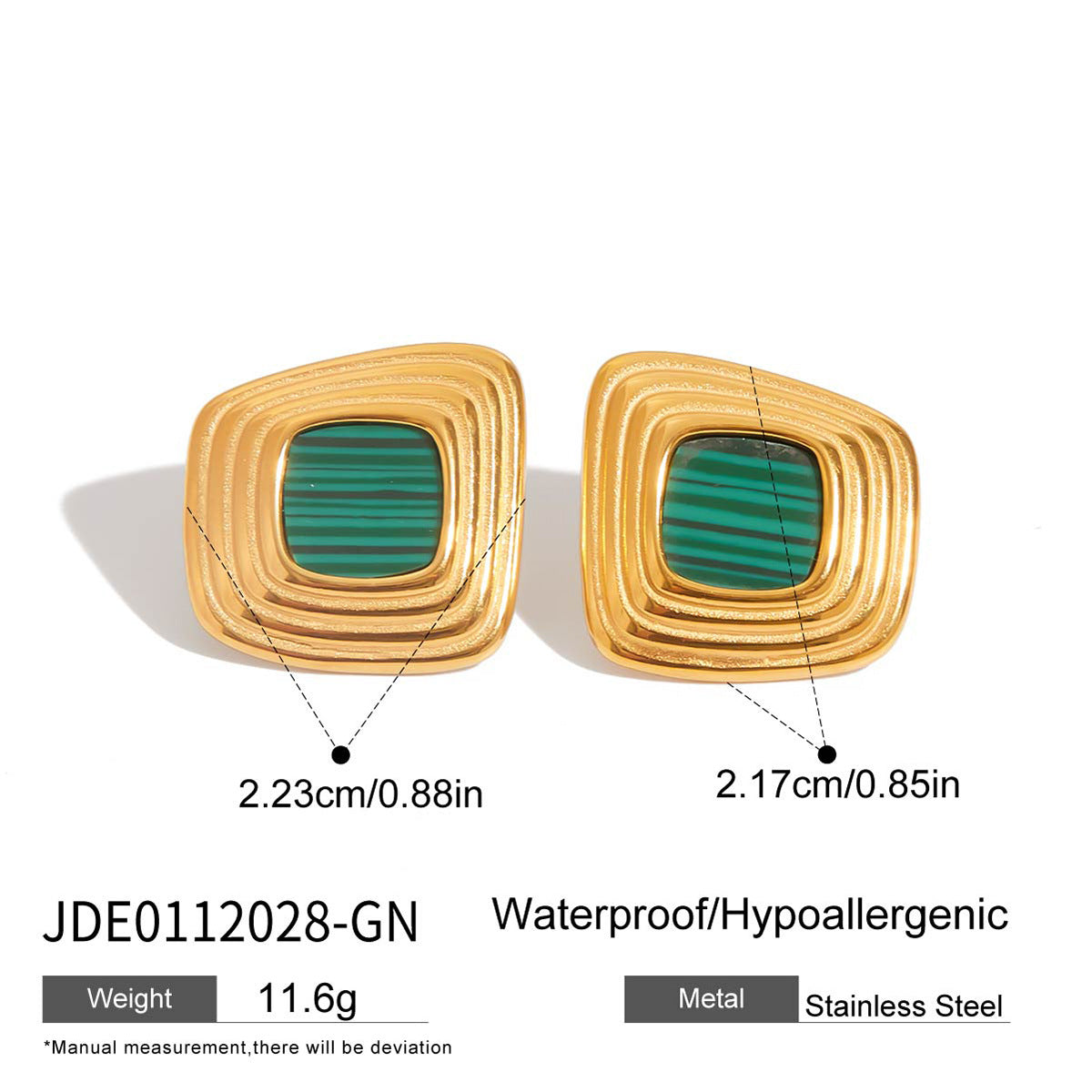 Stainless Steel Resin Light Luxury Titanium Steel Earrings