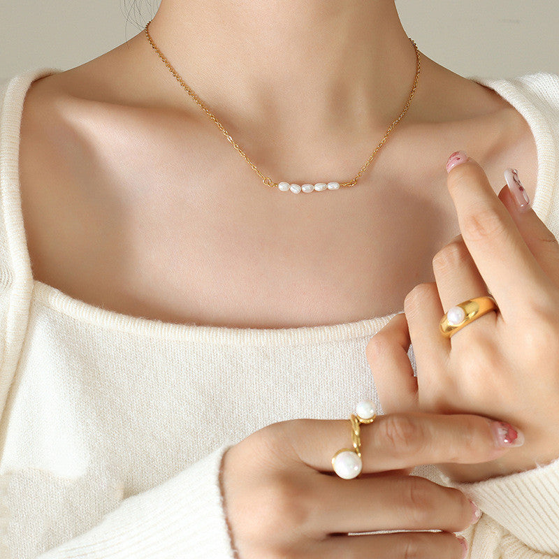 18K Gold Plating Clavicle Chain