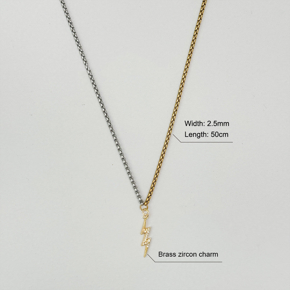 18K Gold High Polished Stainless Steel Necklace