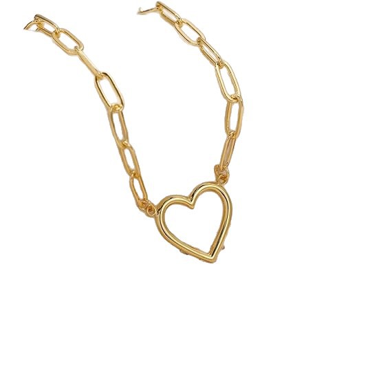 Heart Paperclip Twist Chain Necklace