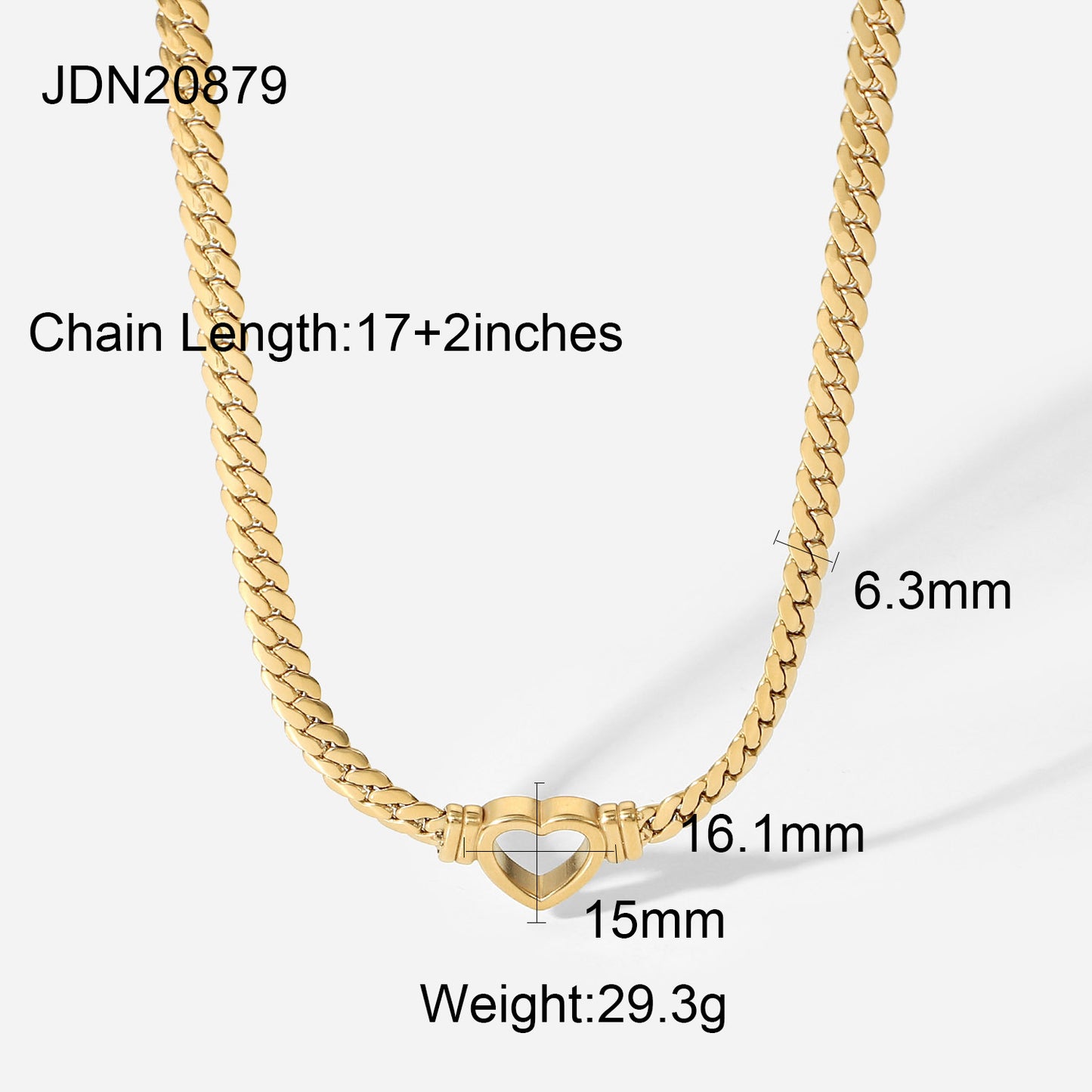 French New Vintage 14K Gold Stainless Steel Necklace