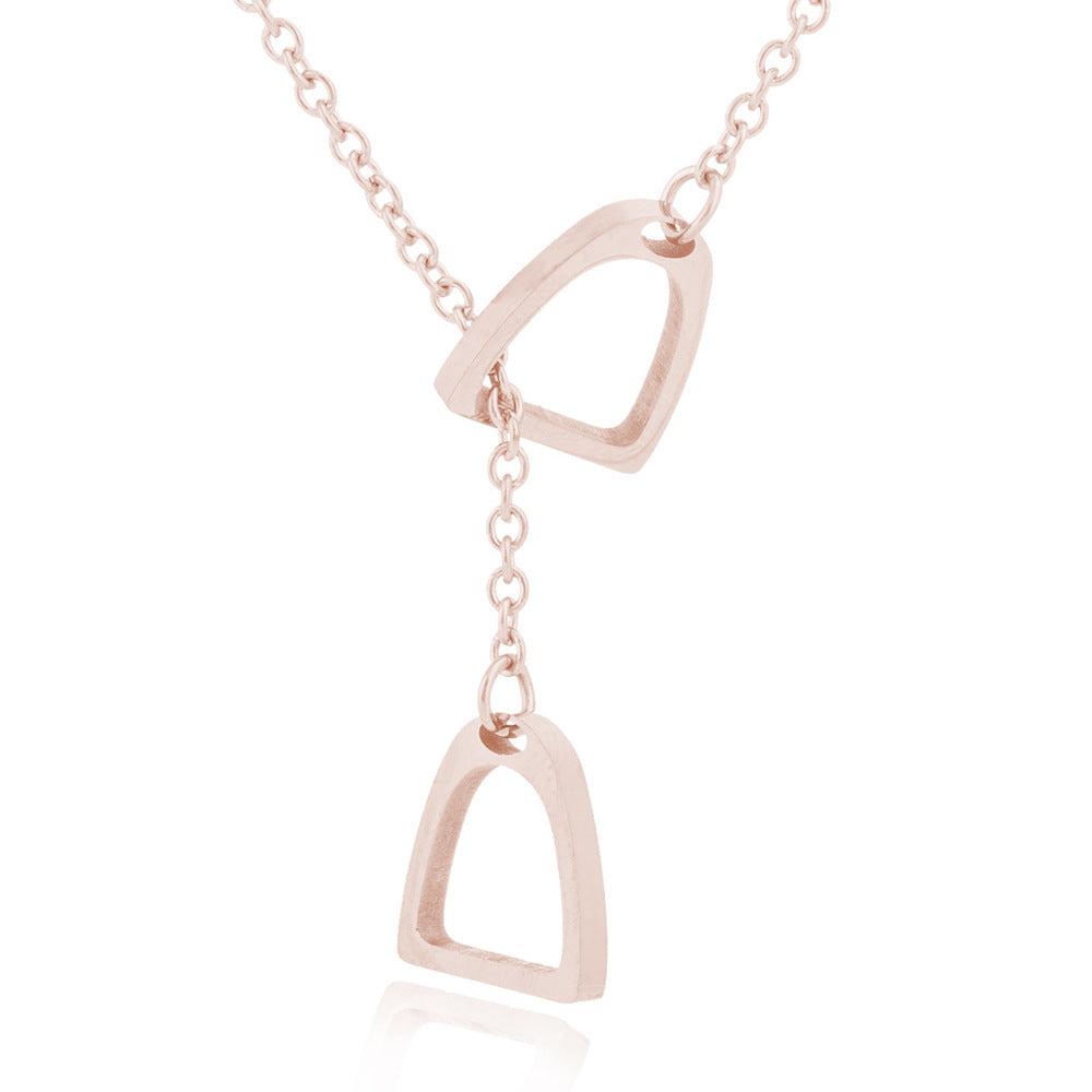 Equestrian Heart Lock Necklace