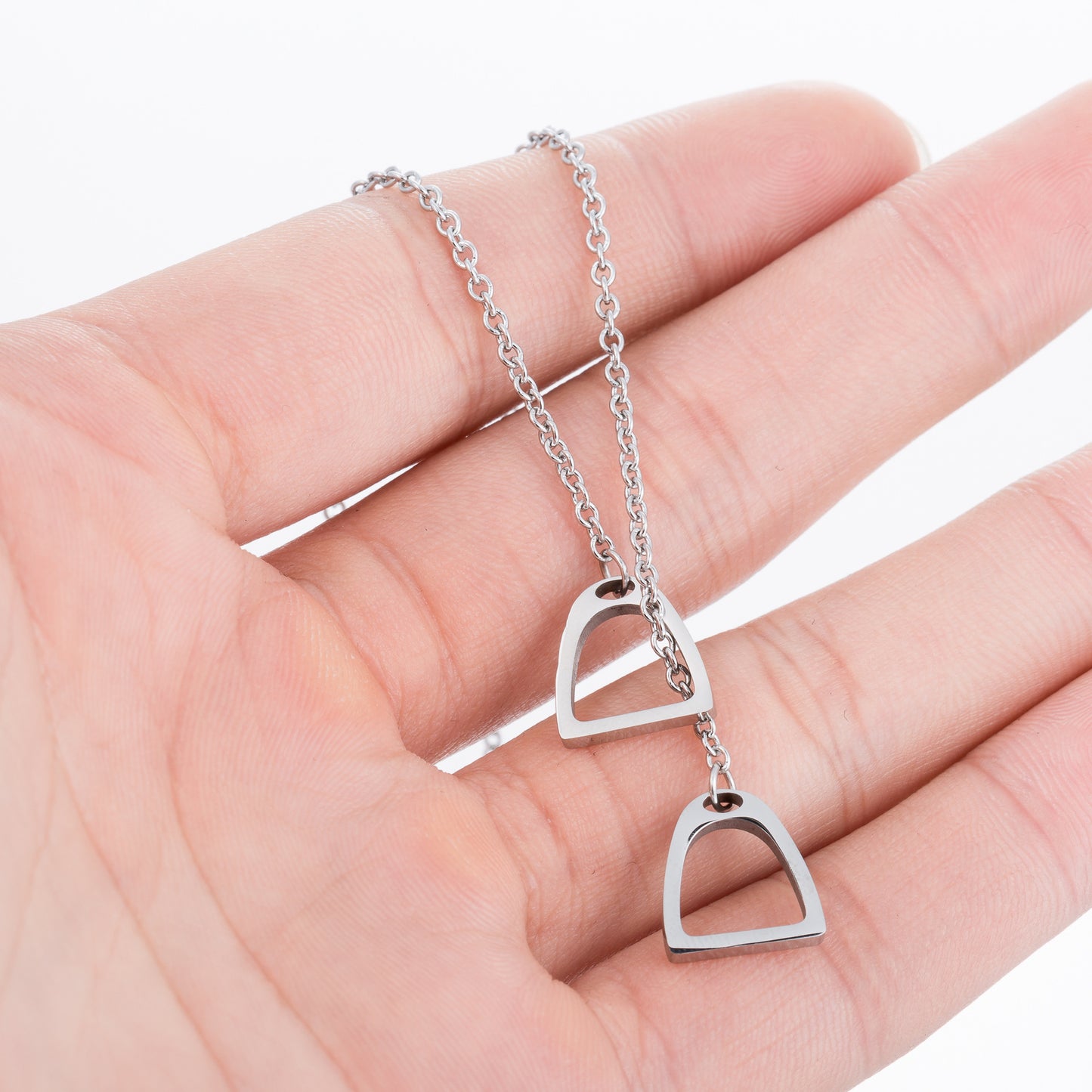 Equestrian Heart Lock Necklace