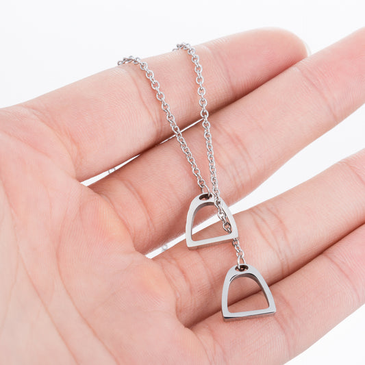 Equestrian Heart Lock Necklace