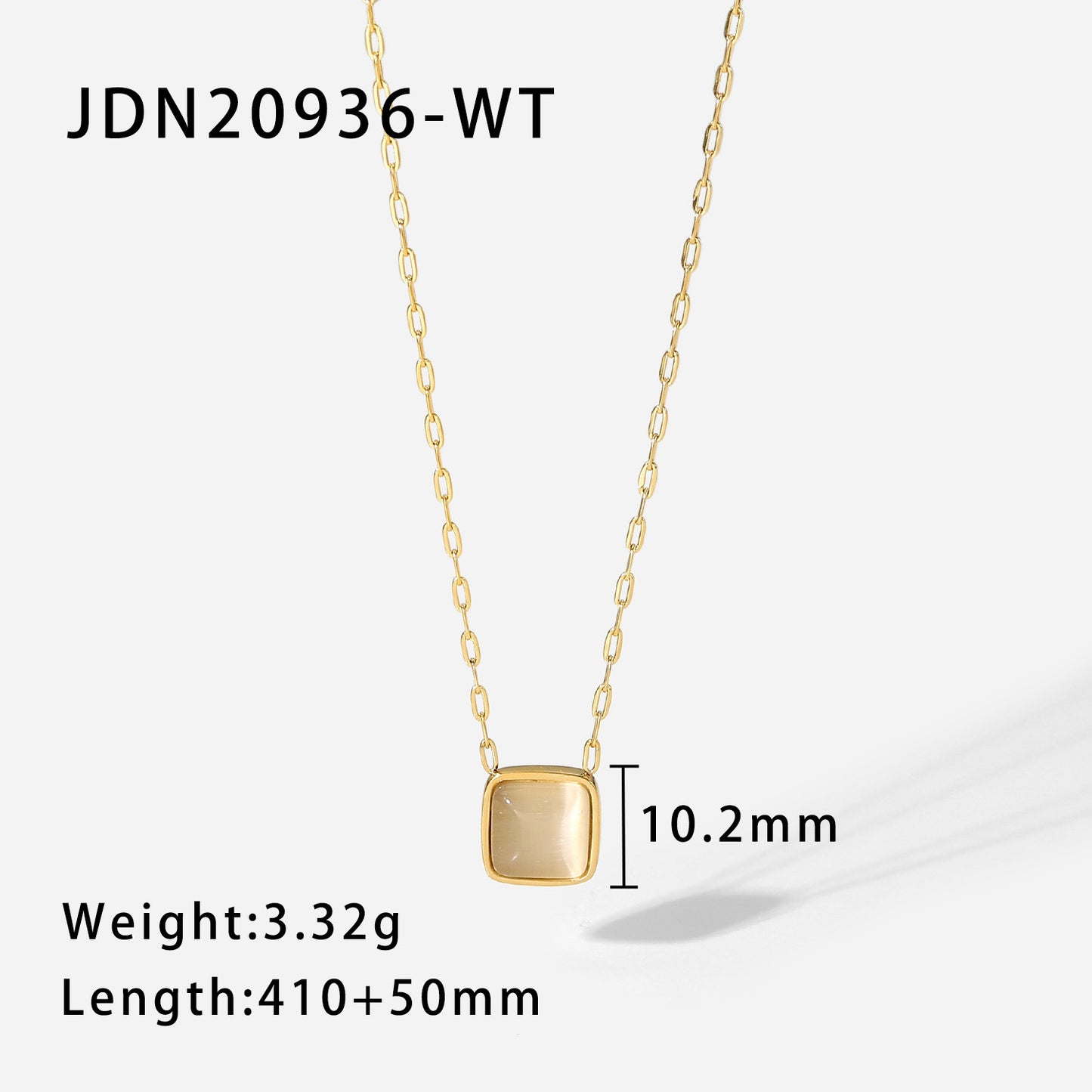 French New Vintage 14K Gold Stainless Steel Necklace