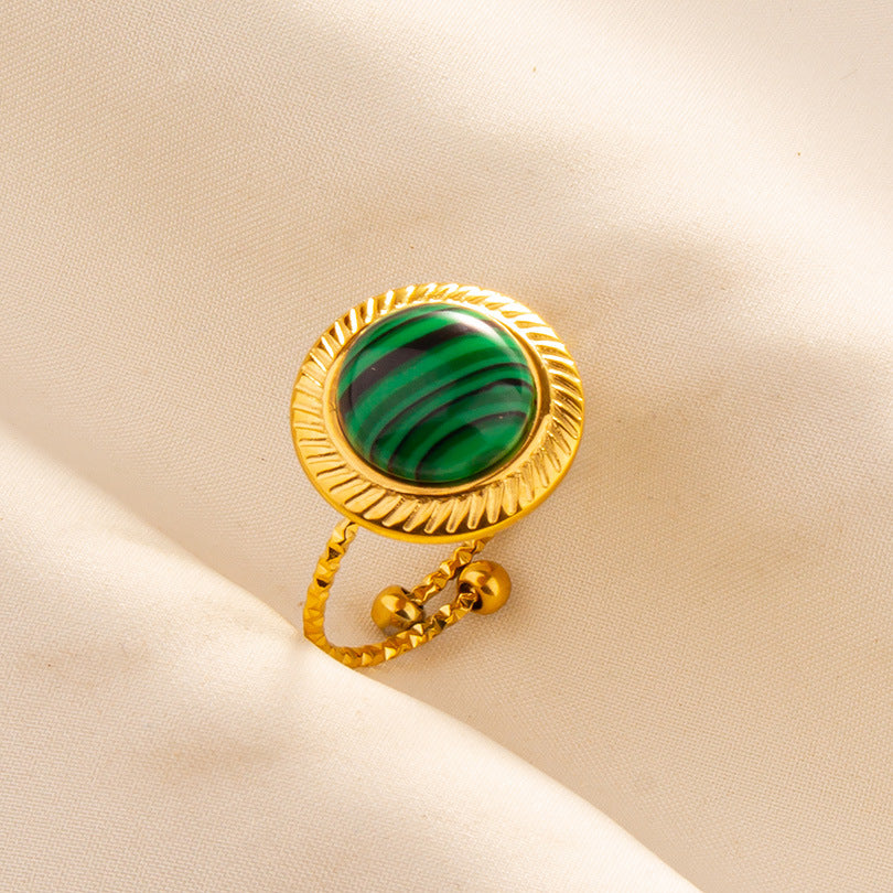 Stainless Steel Ring Titanium Steel Geometric Western Style