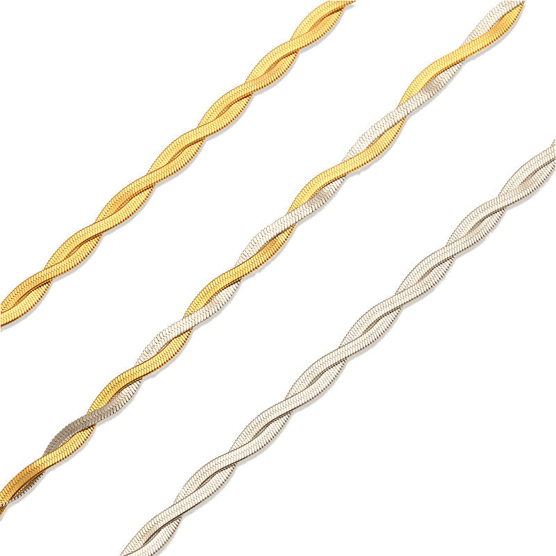 Twist Stainless Steel Bracelet – Old Money Chic & Minimal