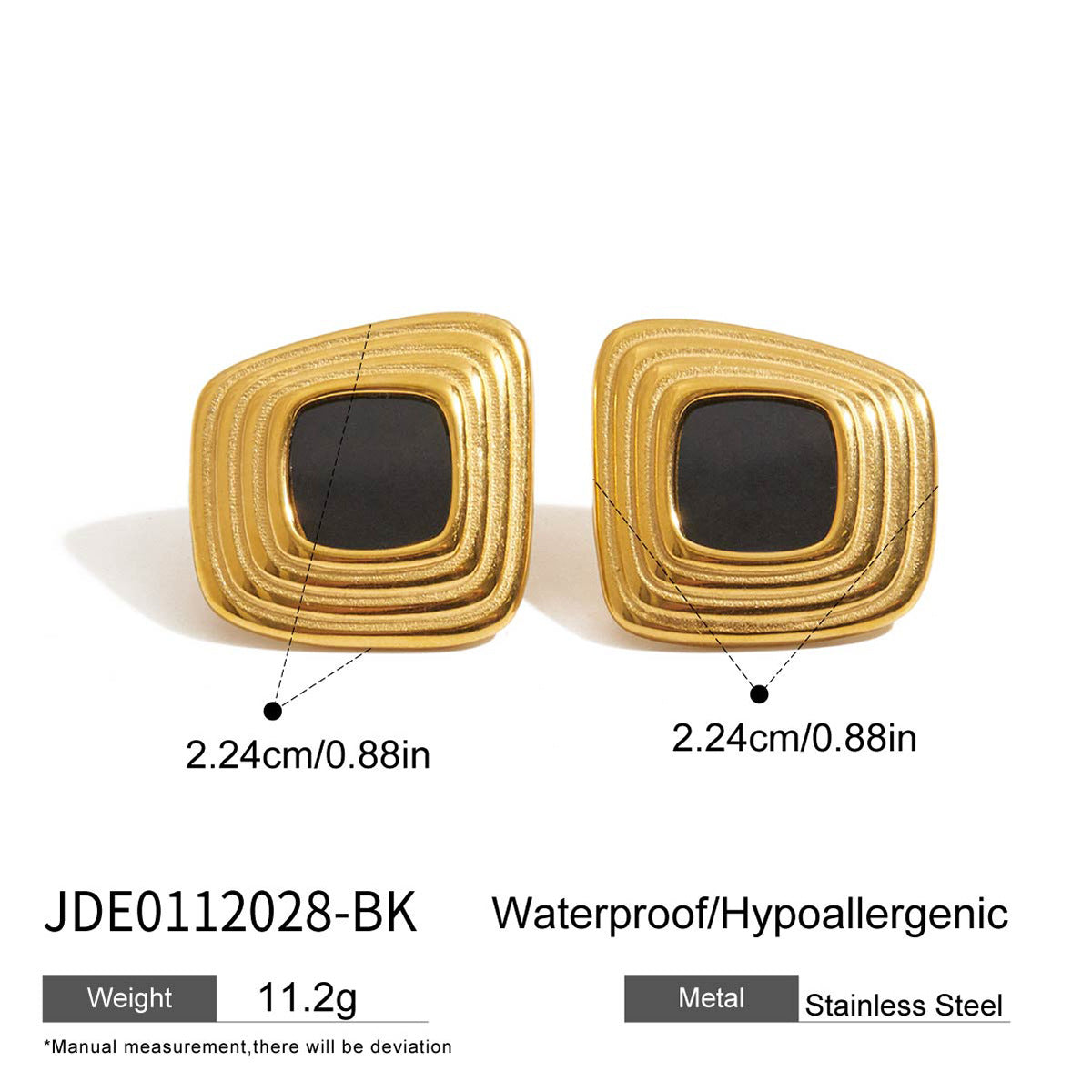 Stainless Steel Resin Light Luxury Titanium Steel Earrings