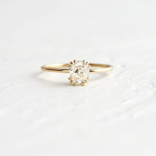 Sterling Silver Round Zircon Crystal Rings Women