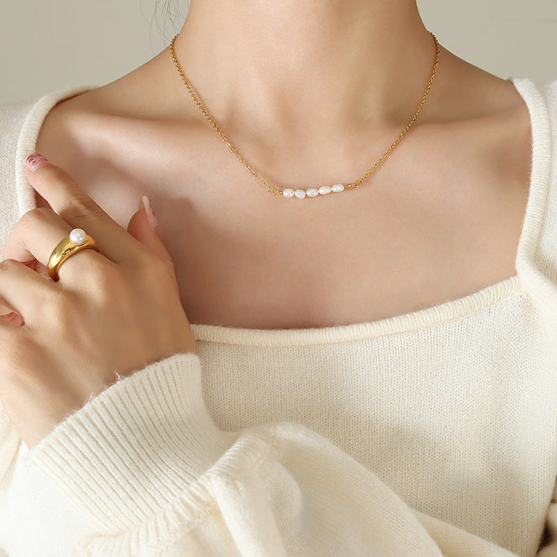 18K Gold Plating Clavicle Chain