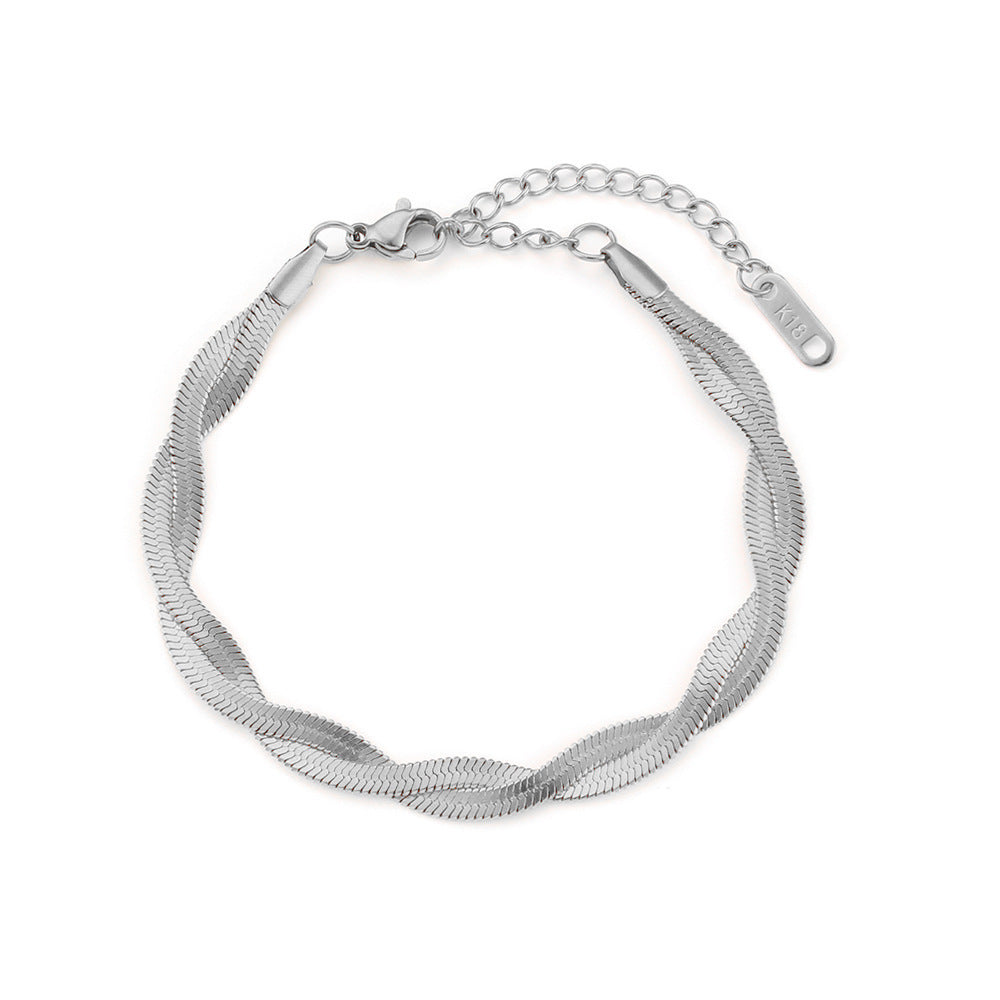 Twist Stainless Steel Bracelet – Old Money Chic & Minimal