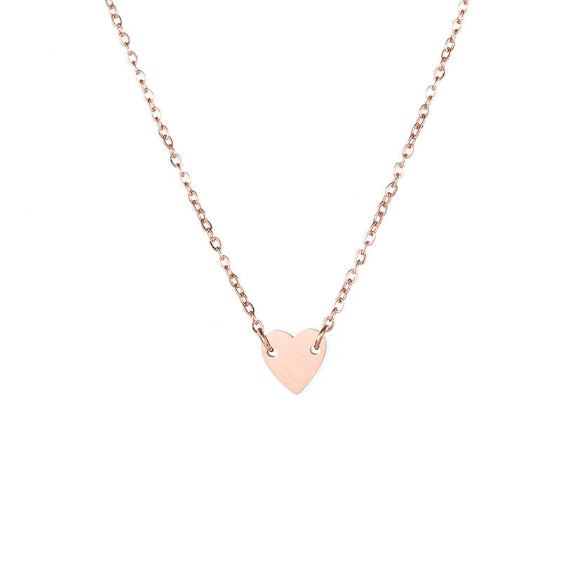 Gold Plated Stainless Steel Heart Necklace