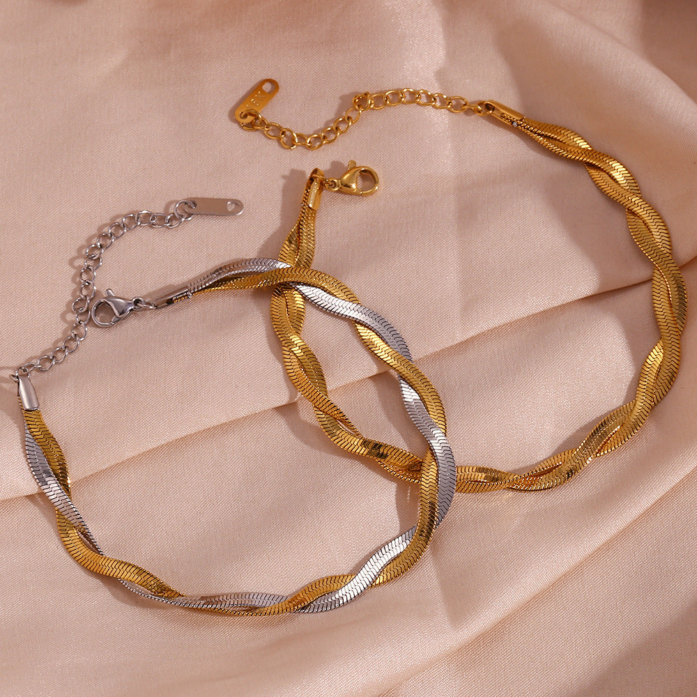 Twist Stainless Steel Bracelet – Old Money Chic & Minimal