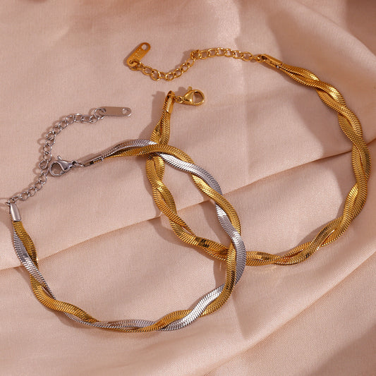 Twist Stainless Steel Bracelet – Old Money Chic & Minimal