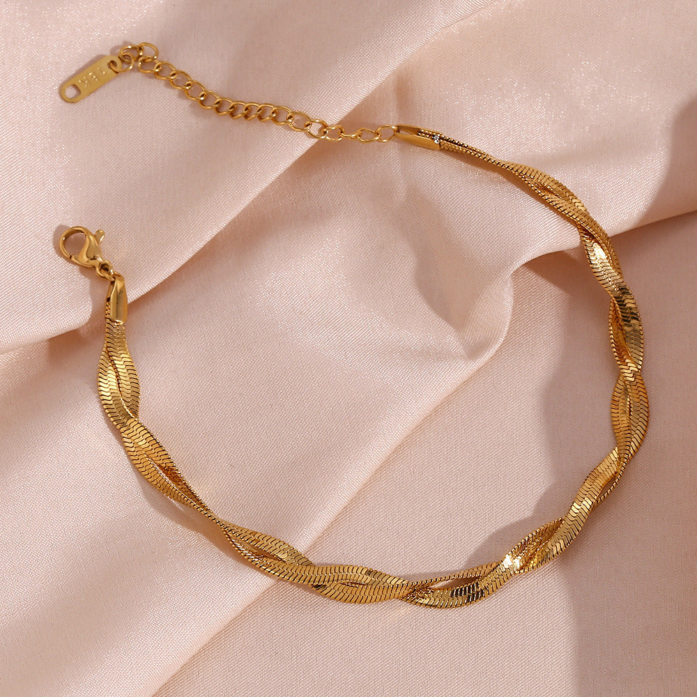 Twist Stainless Steel Bracelet – Old Money Chic & Minimal