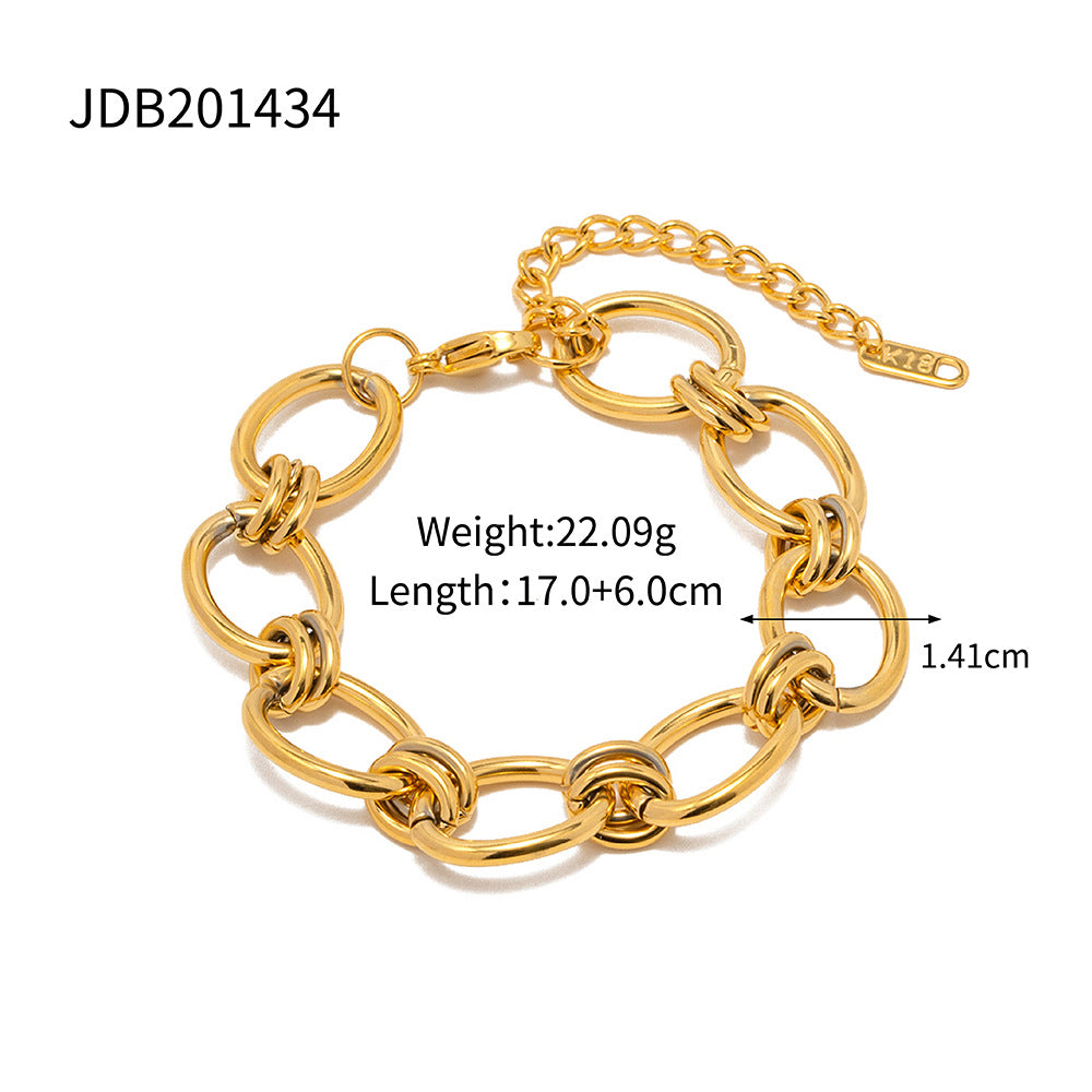 Chunky Thick Chain Bracelet – Waterproof Stainless Steel