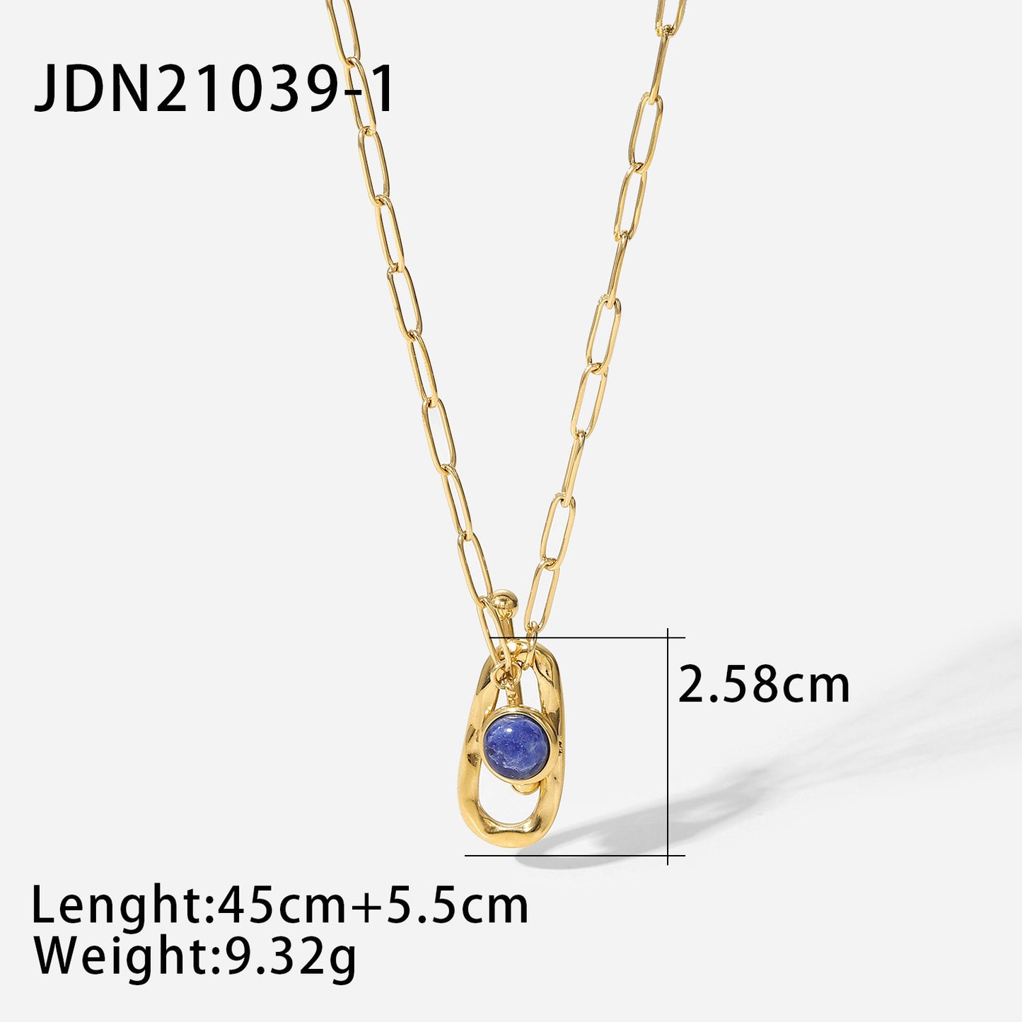 French New Vintage 14K Gold Stainless Steel Necklace