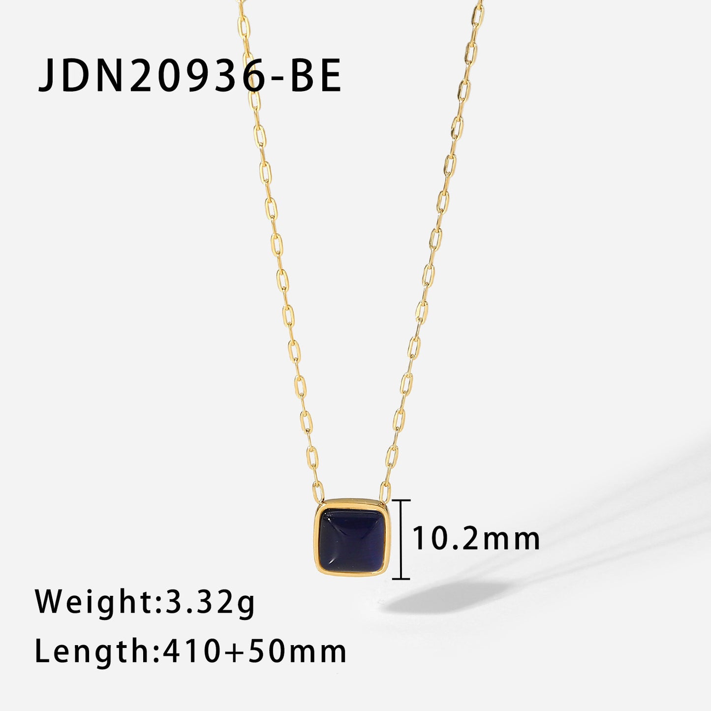 French New Vintage 14K Gold Stainless Steel Necklace
